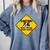 Caution Sign Boston Terrier Dog Bostie Puppy Comfort Colors Sweatshirt Blue Jean