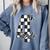 Checkered Fourth Grade Back To School Teachers Students Comfort Colors Sweatshirt Blue Jean Checkered Fourth Grade Back To School Teachers Students Comfort Colors Sweatshirt Blue Jean
