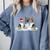 Christmas Boston Terrier Santa Dog Lover Comfort Colors Sweatshirt Blue Jean