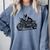 Cool Boston Terrier Riding a Motorcycle Biker Dog Lover For Men Women Kids Comfort Colors Sweatshirt Blue Jean