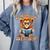All The Cool Lions Are Reading Lion Teacher Men Women Kids Comfort Colors Sweatshirt Blue Jean