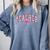 Coquette Bow Back To School First Day Teacher Comfort Colors Sweatshirt Blue Jean
