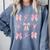 Coquette Bow Ballet Dance Teacher Coquette Women Dancing Comfort Colors Sweatshirt Blue Jean