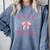 Coquette Bow Paraprofessional School Para Squad Teacher Aide Comfort Colors Sweatshirt Blue Jean