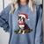 Cute Boston Terrier Dog Christmas Merry X-Mas Graphic Comfort Colors Sweatshirt Blue Jean