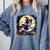 Cute Boston Terrier Halloween Costume Dog Lover Women Girls Comfort Colors Sweatshirt Blue Jean