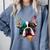 Cute Boston Terrier Puppy Dog Art Lover Unique Painting For Men Women Kids Comfort Colors Sweatshirt Blue Jean