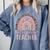 Cute Daycare Teacher Rainbow Leopard Print Childcare Worker Comfort Colors Sweatshirt Blue Jean Cute Daycare Teacher Rainbow Leopard Print Childcare Worker Comfort Colors Sweatshirt Blue Jean