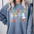 Cute Inclusion Isn't Scary Teacher Skeleton Ghost Halloween Comfort Colors Sweatshirt Blue Jean
