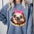 Cute Pug Shirt Donut Girls Dog Comfort Colors Sweatshirt Blue Jean