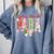 Cute Santas Favorite Para Christmas Paraprofessional Teacher Comfort Colors Sweatshirt Blue Jean
