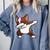 Dabbing Red Boston Terrier Dab Dance Dog Men Women Kids Comfort Colors Sweatshirt Blue Jean