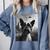 Dog Mom Dad Alien Selfie Boston Terrier UFO For Men Women Comfort Colors Sweatshirt Blue Jean