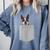 Dog In Your Pocket Boston Terrier For Men Women Girls Kids Comfort Colors Sweatshirt Blue Jean