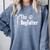 The Dogfather Boston Terrier Dog Dad Father's Day Comfort Colors Sweatshirt Blue Jean