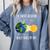 Earth Rotation Earth Day Science Teacher Kids Women Comfort Colors Sweatshirt Blue Jean