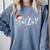 FA LA8 Christmas Santa Fa La Math Teacher Student Comfort Colors Sweatshirt Blue Jean