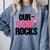 Our Flock Rocks Flamingo Mother's Day Teacher Comfort Colors Sweatshirt Blue Jean Our Flock Rocks Flamingo Mother's Day Teacher Comfort Colors Sweatshirt Blue Jean