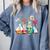 Floral Beakers Chemistry Lab Teacher Comfort Colors Sweatshirt Blue Jean