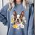 Floral Boston Terrier Comfort Colors Sweatshirt Blue Jean