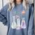 Flowers Test Tube Chemistry Student Science Teacher Women Comfort Colors Sweatshirt Blue Jean