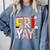 Fri-Yay Happy Friday Lovers Teacher Weekend Women Comfort Colors Sweatshirt Blue Jean