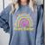 Future Teacher Rainbow Comfort Colors Sweatshirt Blue Jean