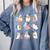 Ghost Book Reading Halloween Books Lover Teacher Kids Comfort Colors Sweatshirt Blue Jean