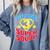 Grade 3 Super Squad Superhero Teacher Team Men Women Girls Kids Comfort Colors Sweatshirt Blue Jean