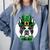 Green Boston Terrier Shamrock St Patricks Day Boston Terrier Comfort Colors Sweatshirt Blue Jean