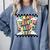 Groovy ABA RBT Therapist In My Behavior Analyst Era Teacher Comfort Colors Sweatshirt Blue Jean
