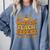 Groovy Coffee Teach Repeat Retro Teacher Comfort Colors Sweatshirt Blue Jean