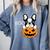 The Halloween Boston Terrier Comfort Colors Sweatshirt Blue Jean