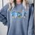 Hanukkah Leopard Plaid Teacher Chanukah Jewish Women Men Comfort Colors Sweatshirt Blue Jean