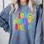 Happy 100th Day Of School 100 Days Brighter Girls Teacher Comfort Colors Sweatshirt Blue Jean