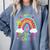 Happy 50th Days Of School Rainbow Teacher 50 Days Smarter Comfort Colors Sweatshirt Blue Jean Happy 50th Days Of School Rainbow Teacher 50 Days Smarter Comfort Colors Sweatshirt Blue Jean