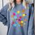 Happy Dot Day Colorful Polka Dot Art Teacher Student Kids Comfort Colors Sweatshirt Blue Jean