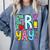 Happy Fri-Yay Friday Lovers Fun Teacher Life FriYay Weekend Comfort Colors Sweatshirt Blue Jean