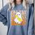Happy Fri-Yay Friday Lovers Groovy Teacher Life Halloween Comfort Colors Sweatshirt Blue Jean
