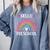 Hello Preschool Teacher Student Girls Rainbow Back To School Comfort Colors Sweatshirt Blue Jean