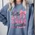 Hello Third Grade First Day Of School Coquette Teacher Girl Comfort Colors Sweatshirt Blue Jean