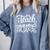Homeschool Mom Teacher I Teach In My Pajamas For Women Comfort Colors Sweatshirt Blue Jean