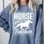 Horse Riding Teacher Rider Lover Equestrian Men Women Kids Comfort Colors Sweatshirt Blue Jean