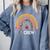 IA Crew Instructional Assistant Rainbow Teachers Aide Comfort Colors Sweatshirt Blue Jean