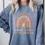 Infant Teacher Leopard Boho Rainbow Appreciation Comfort Colors Sweatshirt Blue Jean