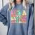 It's Beautiful Day For Learning Retro Teacher Students Women Comfort Colors Sweatshirt Blue Jean