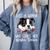 Just a Woman Who Loves Her Boston Terrier Cute Dog Mom Comfort Colors Sweatshirt Blue Jean