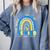 Be Kind Rainbow Down Syndrome Awareness Teacher Blue Yellow Comfort Colors Sweatshirt Blue Jean Be Kind Rainbow Down Syndrome Awareness Teacher Blue Yellow Comfort Colors Sweatshirt Blue Jean