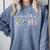 Math Teacher Cute Floral Comfort Colors Sweatshirt Blue Jean
