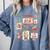 Merry And Bright Christmas Gingerbread Santa Book Teacher Comfort Colors Sweatshirt Blue Jean